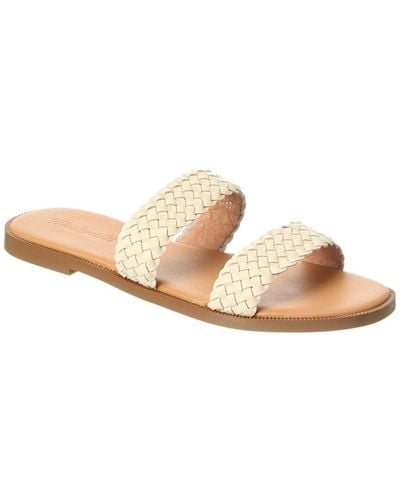 Madewell Braided Double-strap Leather Slide - White