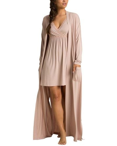 Barefoot Dreams Luxe Milk Jersey Duster Robe - Natural