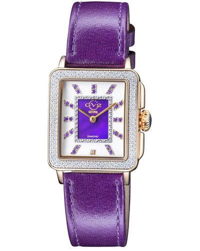Gv2 Gevril Padova Gemstone Watch - Purple