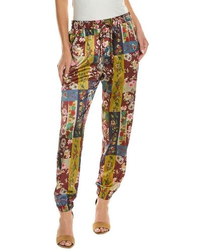 Johnny Was Laurie Presley Silk-blend Jogger Pant - Yellow