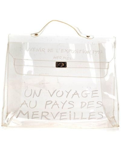 Hermès Clear Vinyl Kelly Souvenir De L'Exposition (Authentic Pre-Owned) - White