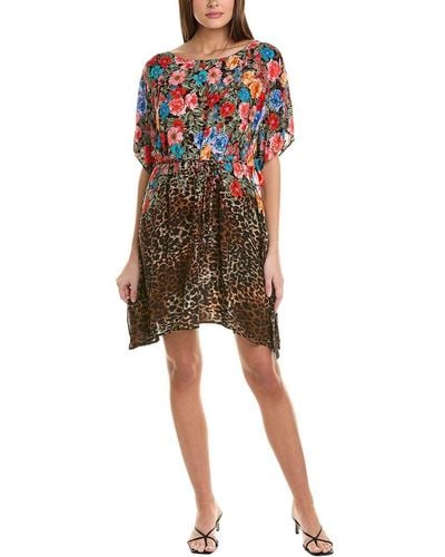 Johnny Was Cheetah Cover-Up Dress - Brown