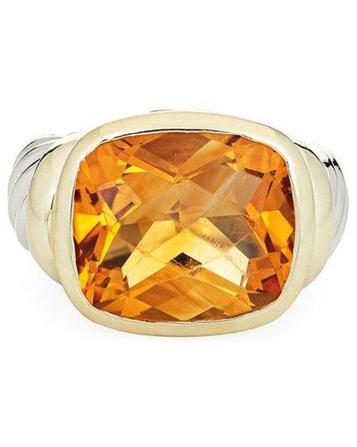 David Yurman 14K & Citrine Noblesse Ring (Authentic Pre-Owned) - Orange