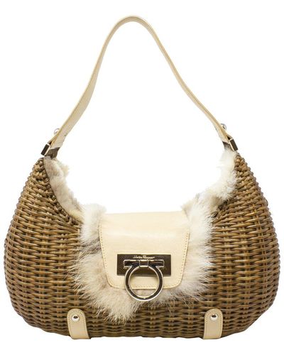 Ferragamo Ferragamo Limited Edition Basket Weave Bag (Authentic Pre-Owned) - Metallic