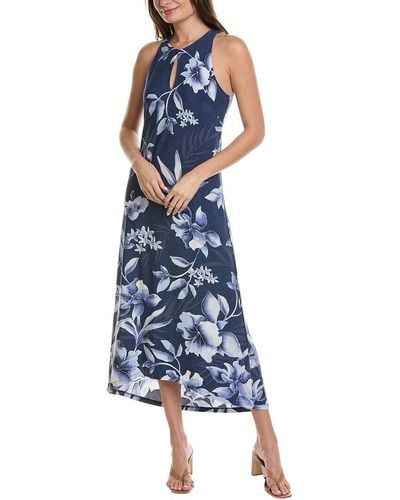Tommy Bahama Jasmina Floral Flirtini Maxi Dress - Blue