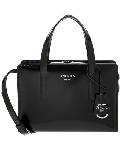 Prada Re-Edition 1995 Brushed Leather Mini Bag - Black