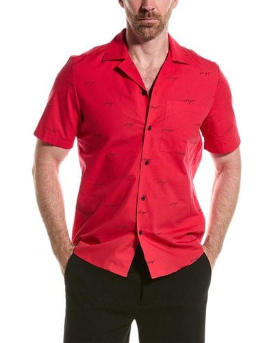 BOSS Straight Fit Shirt - Red