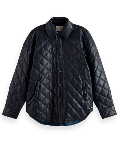 Scotch & Soda Quilted Shirt Jacket - Blue