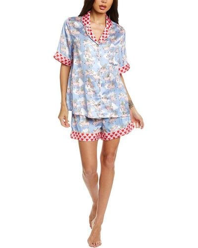 Karen Mabon 2pc Flying Pigs Pajama Set - Blue
