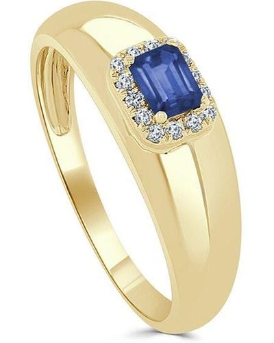 Sabrina Designs 14k 0.47 Ct. Tw. Diamond & Sapphire Ring - Metallic