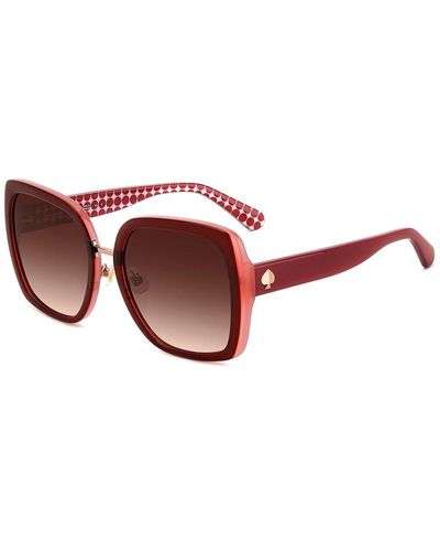 Kate Spade Kimber/g/s 56mm Sunglasses - Red