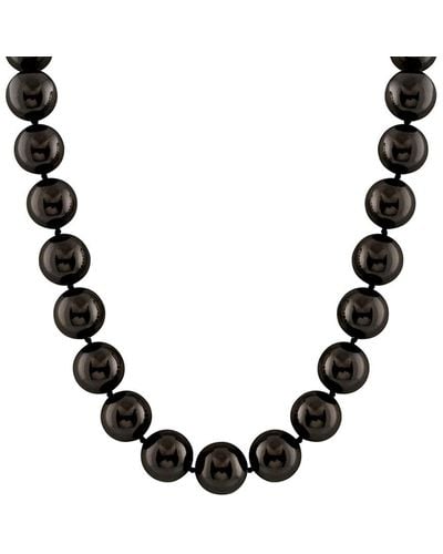 Splendid Silver 16-17mm Shell Pearl Necklace - Black