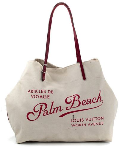Louis Vuitton Canvas Palm Beach Articles De Voyage Cabas (Authentic Pre- Owned) - Pink