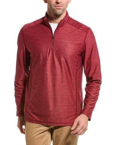 Tommy Bahama Palm Coast 1/2-zip Mock Pullover - Red