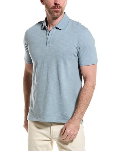 Vince Slub Polo Shirt - Blue
