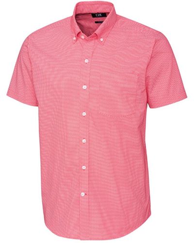 Cutter & Buck Strive Dit-dat Print Shirt - Pink