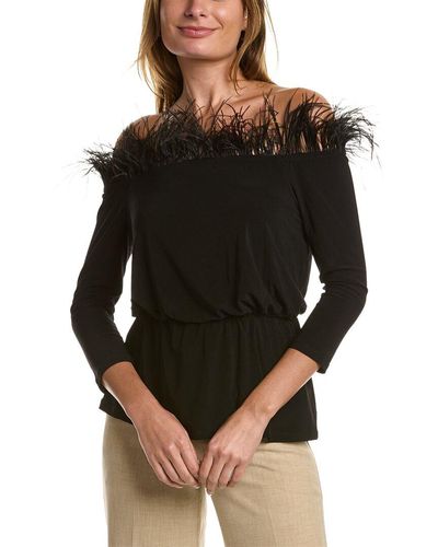 Adrianna Papell Off-the-shoulder Top - Black
