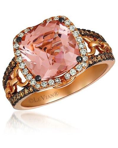 Le Vian 14k Rose Gold 3.42 Ct. Tw. Diamond & Morganite Ring - White