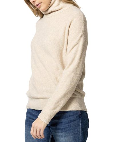 Lilla P Oversized Turtleneck Sweater - Natural