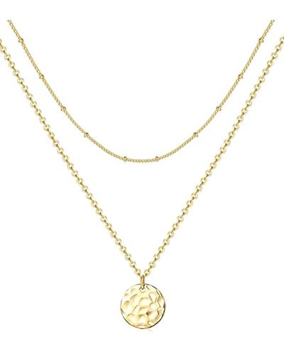 Liv Oliver 18k Plated Necklace - Metallic