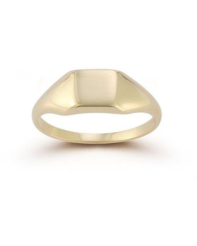 Ember Fine Jewelry 14k Dainty Signet Ring - White
