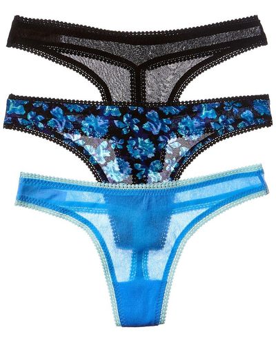 OnGossamer Racy Lace Hip G Thong - Soft 2-Way Stretch Lace Panty With Picot Trim