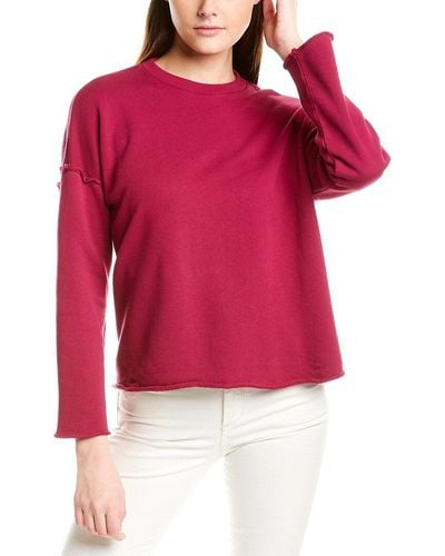 Eileen Fisher Petite Boxy Sweatshirt - Red