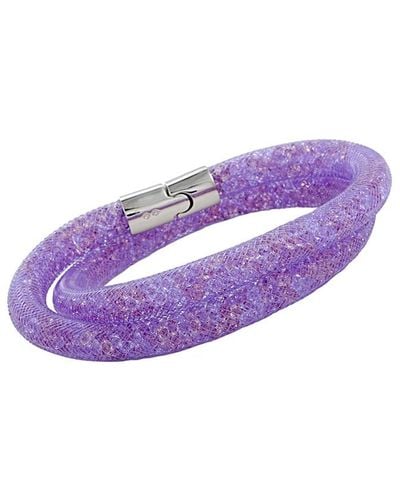 Swarovski Stardust Mauve Double Bracelet 5120044-m - Medium - Purple