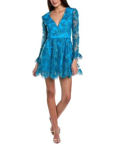 HELSI Lily Lace Mini Dress - Blue