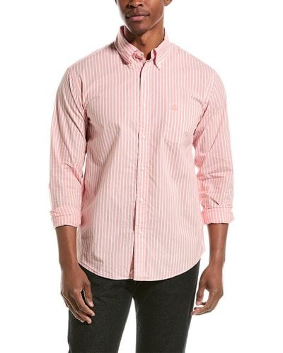 Brooks Brothers Stripe Woven Shirt - Pink