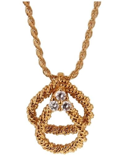 Boucheron 18K 0.15 Ct. Tw. Diamond Necklace (Authentic Pre-Owned) - Metallic