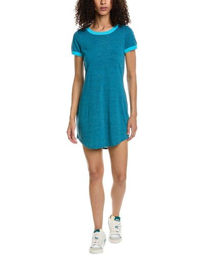 Chaser Brand Recycled Blocked Jersey Shift Dress - Blue