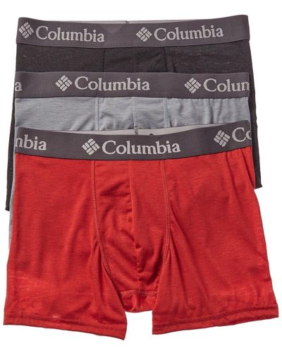 Columbia 3pk High-performance Stretch Boxer Brief - Red