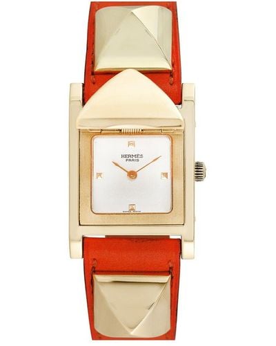 Hermès 2000S Medor Watch (Authentic Pre-Owned) - Orange
