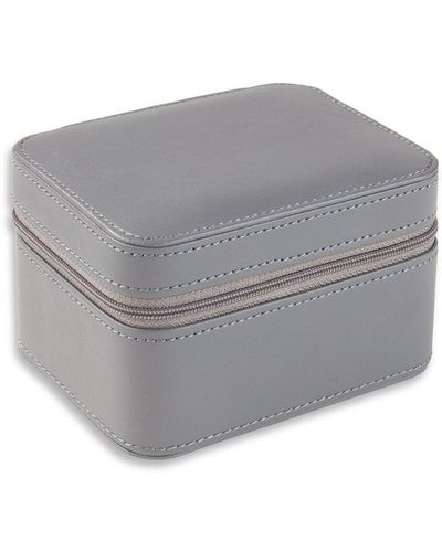 Bey-berk Genuine Leather 2-Watch Storage Case - Grey