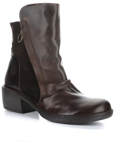 Fly London Mely Leather Boot - Brown