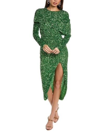 Rachel Gilbert Mirella Midi Dress - Green
