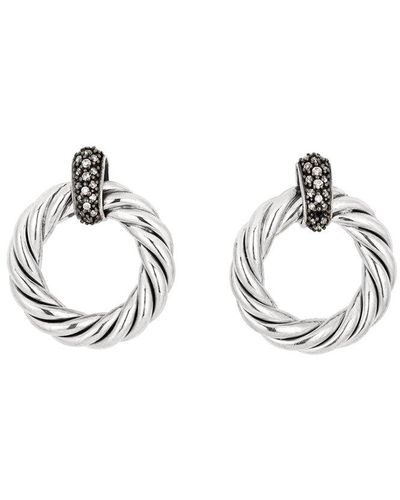 David Yurman Cable Collection 0.17 Ct. Tw. Diamond Earrings (Authentic Pre-Owned) - Metallic