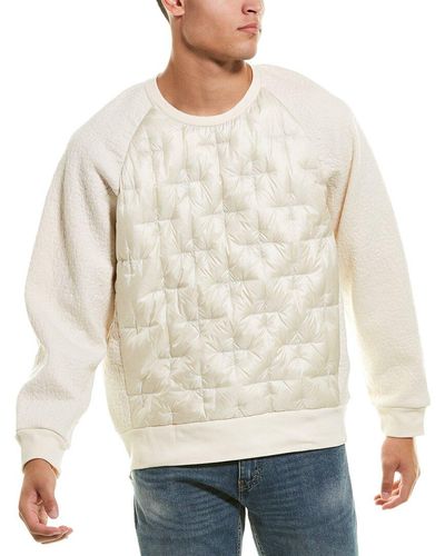 Holden Puffer Down Crewneck Sweater - White