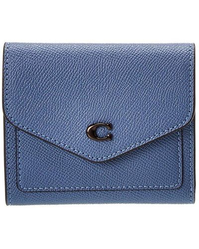 COACH Wyn Small Leather Wallet - Blue
