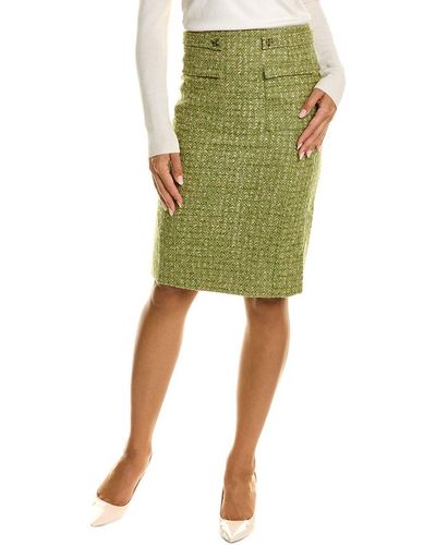 Frances Valentine Wool & Mohair-blend Pencil Skirt - Green