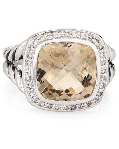 David Yurman Albion 0.22 Ct. Tw. Diamond & Champagne Citrine Ring (Authentic Pre-Owned) - White