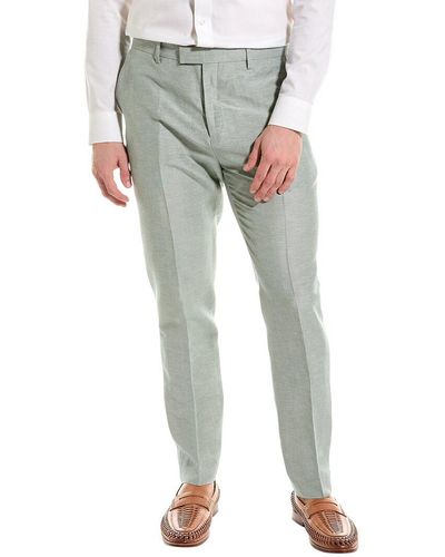 Ted Baker Lancet Slim Fit Linen & Wool-blend Trouser - Gray