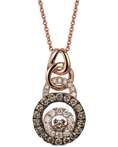 Le Vian 14k Rose Gold 0.22 Ct. Tw. Diamond Pendant Necklace - White