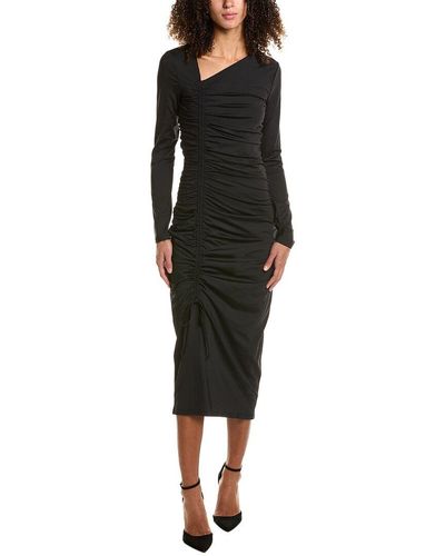 Rachel Parcell Shirred Midi Dress - Black