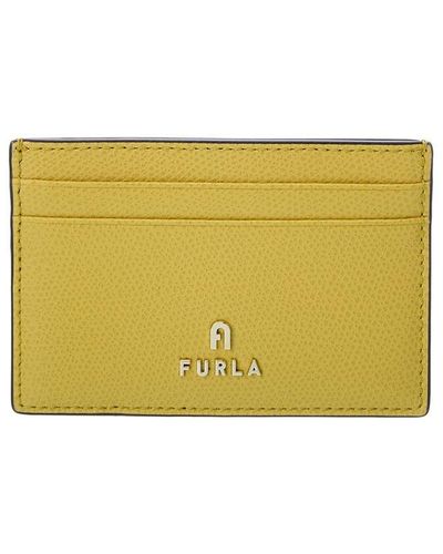 Furla Camelia Small Leather Card Case - Yellow