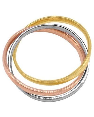 Adornia 14k Tri-tone Plated Interlocking Ring - Metallic