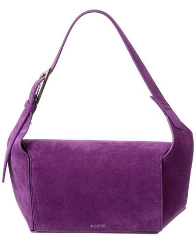 The Attico 7/7 Suede Hobo Bag - Purple