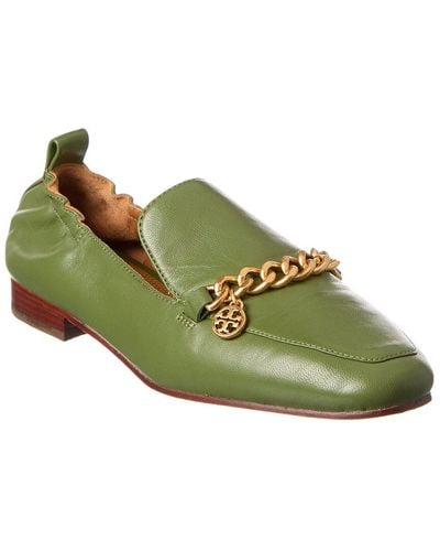 Tory Burch Mini Benton Charm Leather Loafer - Green