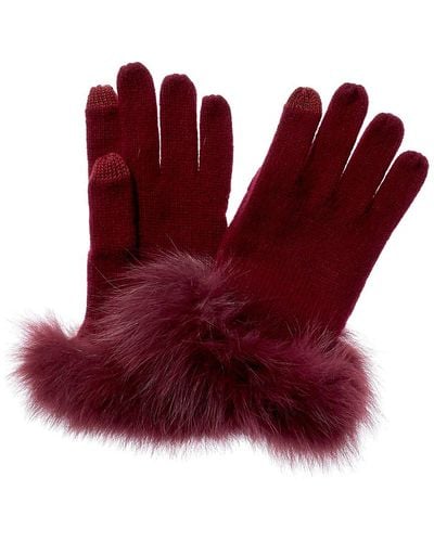 Sofiacashmere Cashmere Gloves - Red
